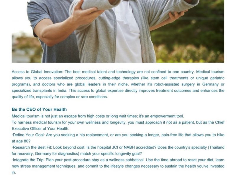 Published Article on Longevity & Medical Travel – Egypt Magazine